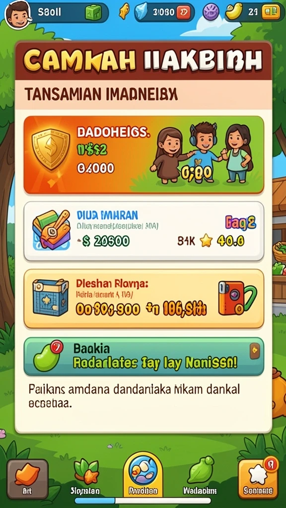 Tampilan karakter yang dipersonalisasi oleh pemain.
