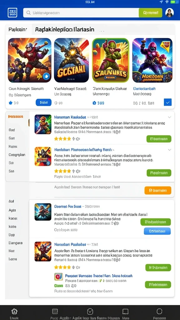 Gameplay yang seru dan penuh tantangan yang menggugah adrenalin.