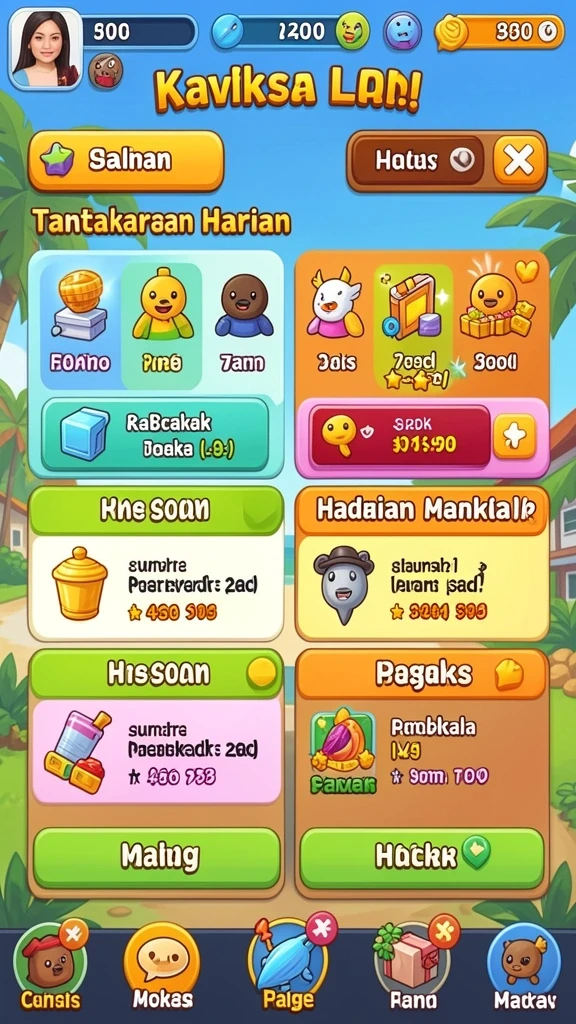 Tampilan antarmuka yang sederhana dan menarik.