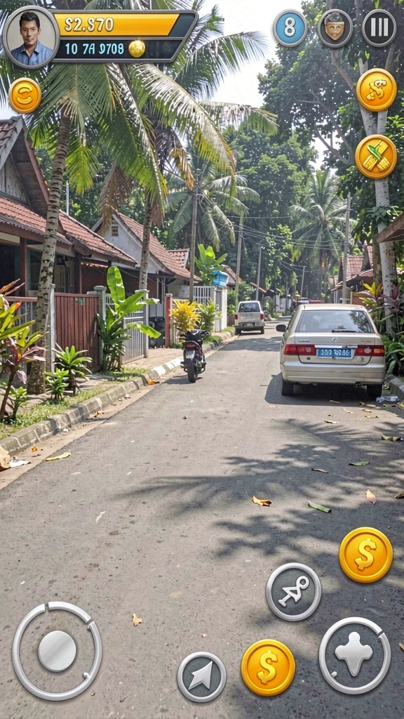 Menu pilihan level yang mudah dinavigasi.