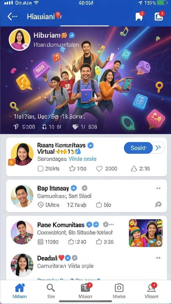 Screenshot menampilkan berbagai fitur interaktif dalam permainan.