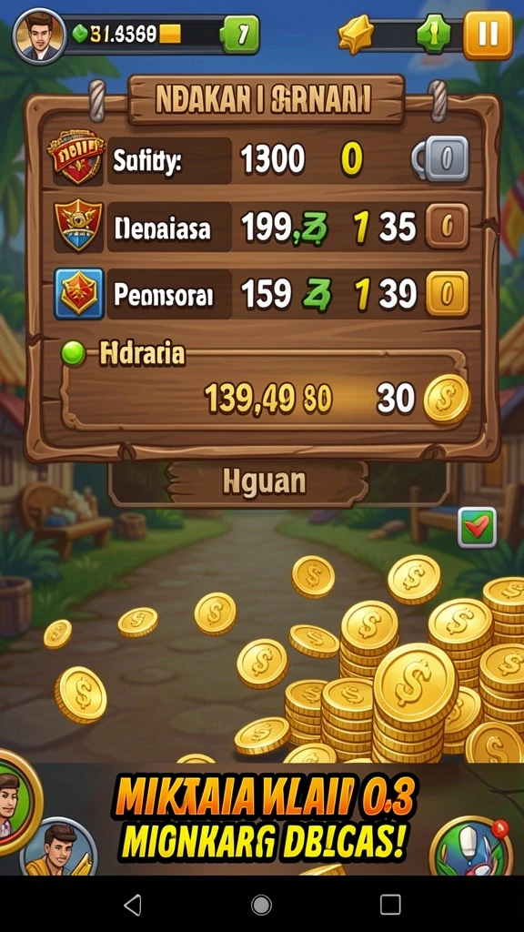 Gambar karakter utama dalam aksi menarik.