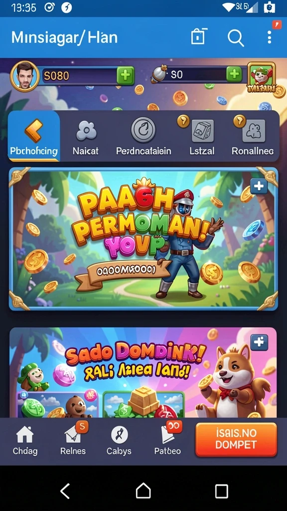 Tampilan antarmuka LUCKSVIP yang menarik dan modern.