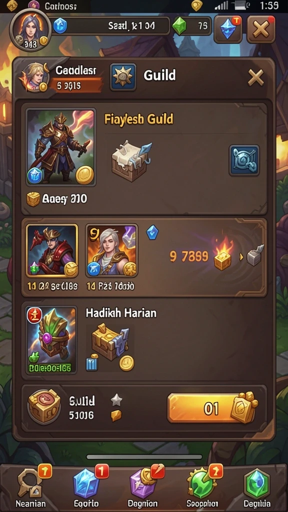 Fitur reward menarik yang memotivasi pemain.
