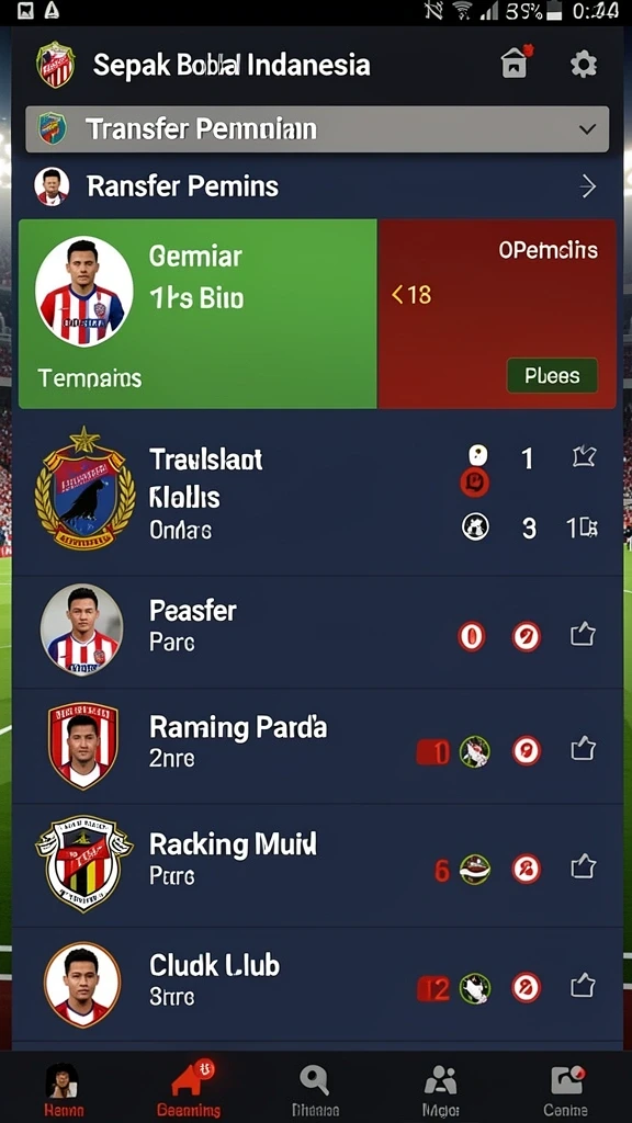 Tampilan menu utama yang menarik dan mudah digunakan.