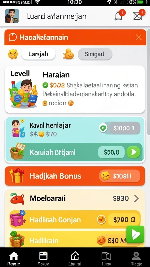 Tampilkan karakter utama dalam aksi seru.