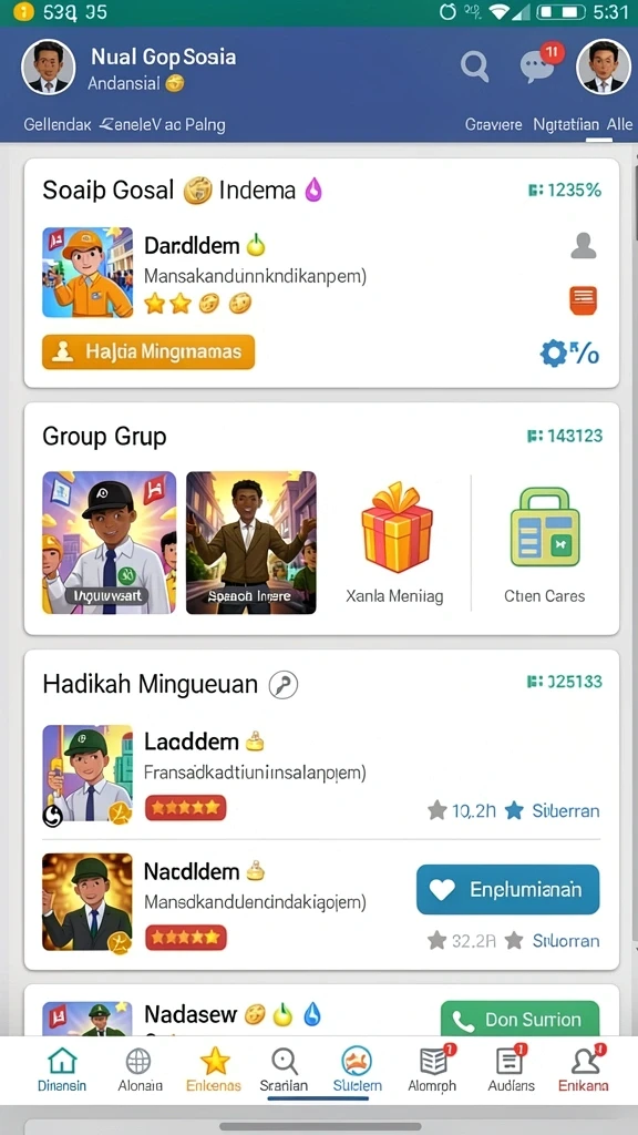 Screenshot menunjukkan tampilan utama aplikasi TIMNAS4D.