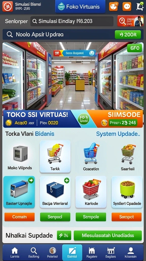 Karakter dengan berbagai item yang bisa dikumpulkan.